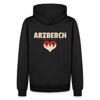 Arzberg Arzberch Dorf Stadt Fichtelgebirge - Männer Premium Bio Hoodie - Schwarz - Hinten - Nico (187cm)