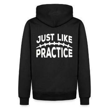Tout comme la pratique du football américain - Sweat à capuche Premium bio Homme - noir - Dos - Nico (187cm)