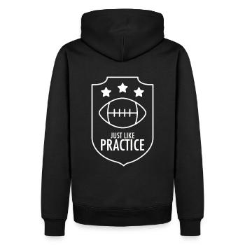 Tout comme la pratique du football américain - Sweat à capuche Premium bio Homme - noir - Dos - Nico (187cm)