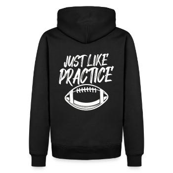Tout comme la pratique du football américain - Sweat à capuche Premium bio Homme - noir - Dos - Nico (187cm)