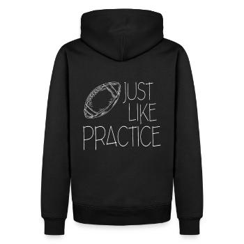 Tout comme la pratique du football américain - Sweat à capuche Premium bio Homme - noir - Dos - Nico (187cm)