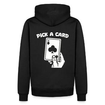 Choisissez une carte - cadeau magique pour les magiciens - Sweat à capuche Premium bio Homme - noir - Dos - Nico (187cm)