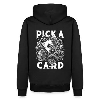Choisissez une carte - cadeau magique pour les magiciens - Sweat à capuche Premium bio Homme - noir - Dos - Nico (187cm)