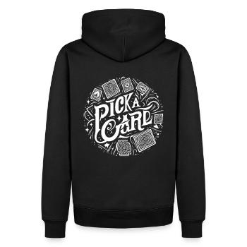 Choisissez une carte - cadeau magique pour les magiciens - Sweat à capuche Premium bio Homme - noir - Dos - Nico (187cm)