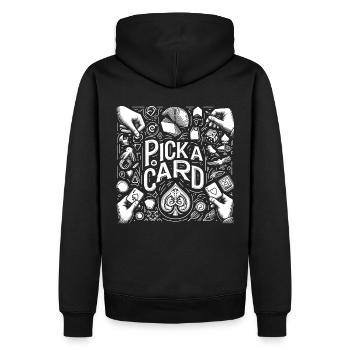 Choisissez une carte - cadeau magique pour les magiciens - Sweat à capuche Premium bio Homme - noir - Dos - Nico (187cm)