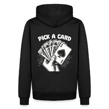 Choisissez une carte - cadeau magique pour les magiciens - Sweat à capuche Premium bio Homme - noir - Dos - Nico (187cm)