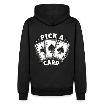 Choisissez une carte - cadeau magique pour les magiciens - Sweat à capuche Premium bio Homme - noir - Dos - Nico (187cm)