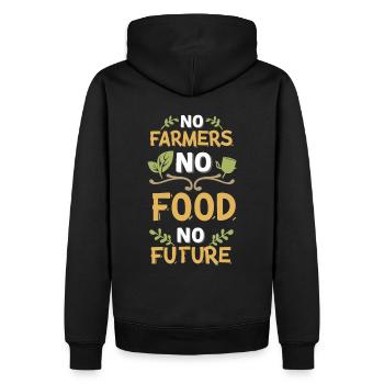Pas d’agriculteurs, pas de nourriture, pas d’avenir, d’agriculteur, d’agriculteur - Sweat à capuche Premium bio Homme - noir - Dos - Nico (187cm)