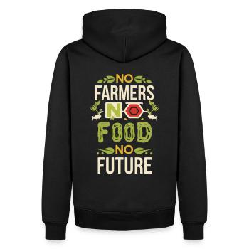 Pas d’agriculteurs, pas de nourriture, pas d’avenir, d’agriculteur, d’agriculteur - Sweat à capuche Premium bio Homme - noir - Dos - Nico (187cm)