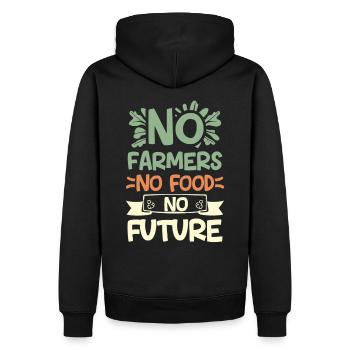 Pas d’agriculteurs, pas de nourriture, pas d’avenir, d’agriculteur, d’agriculteur - Sweat à capuche Premium bio Homme - noir - Dos - Nico (187cm)