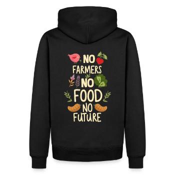 Pas d’agriculteurs, pas de nourriture, pas d’avenir, d’agriculteur, d’agriculteur - Sweat à capuche Premium bio Homme - noir - Dos - Nico (187cm)
