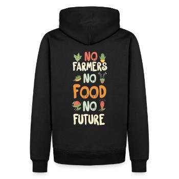 Pas d’agriculteurs, pas de nourriture, pas d’avenir, d’agriculteur, d’agriculteur - Sweat à capuche Premium bio Homme - noir - Dos - Nico (187cm)