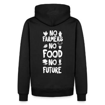 Pas d’agriculteurs, pas de nourriture, pas d’avenir, d’agriculteur, d’agriculteur - Sweat à capuche Premium bio Homme - noir - Dos - Nico (187cm)