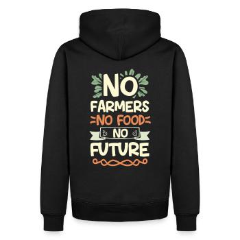 Pas d’agriculteurs, pas de nourriture, pas d’avenir, d’agriculteur, d’agriculteur - Sweat à capuche Premium bio Homme - noir - Dos - Nico (187cm)