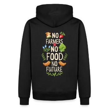 Pas d’agriculteurs, pas de nourriture, pas d’avenir, d’agriculteur, d’agriculteur - Sweat à capuche Premium bio Homme - noir - Dos - Nico (187cm)