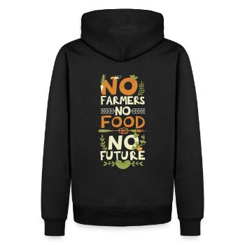 Pas d’agriculteurs, pas de nourriture, pas d’avenir, d’agriculteur, d’agriculteur - Sweat à capuche Premium bio Homme - noir - Dos - Nico (187cm)