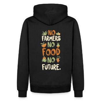 Pas d’agriculteurs, pas de nourriture, pas d’avenir, d’agriculteur, d’agriculteur - Sweat à capuche Premium bio Homme - noir - Dos - Nico (187cm)