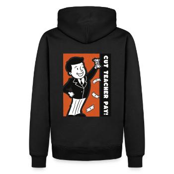 Kürzt das Lehrergehalt aber nicht den Spaß - Männer Premium Bio Hoodie - Schwarz - Hinten - Nico (187cm)