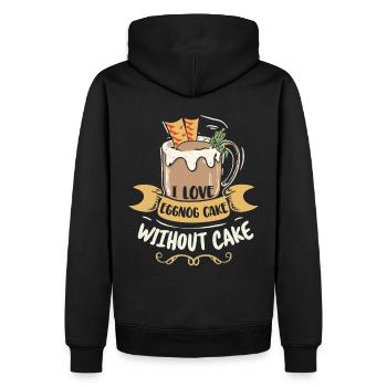 J’adore le gâteau au lait de poule sans gâteau - Sweat à capuche Premium bio Homme - noir - Dos - Nico (187cm)