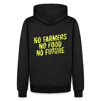 Pas d’agriculteurs, pas de nourriture, pas d’avenir, d’agriculteur, d’agriculteur - Sweat à capuche Premium bio Homme - noir - Dos - Nico (187cm)