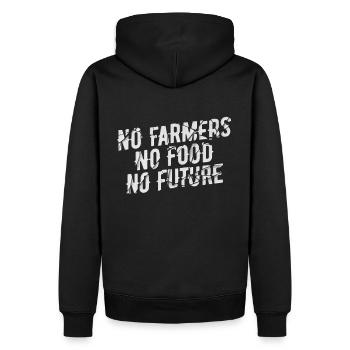 Pas d’agriculteurs, pas de nourriture, pas d’avenir, d’agriculteur, d’agriculteur - Sweat à capuche Premium bio Homme - noir - Dos - Nico (187cm)
