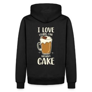 I Love Eggnoc Cake Without Cake - Männer Premium Bio Hoodie - Schwarz - Hinten - Nico (187cm)