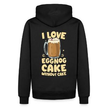 J’adore le gâteau au lait de poule sans gâteau - Sweat à capuche Premium bio Homme - noir - Dos - Nico (187cm)