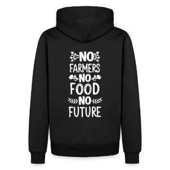 Pas d’agriculteurs, pas de nourriture, pas d’avenir, d’agriculteur, d’agriculteur - Sweat à capuche Premium bio Homme - noir - Dos - Nico (187cm)