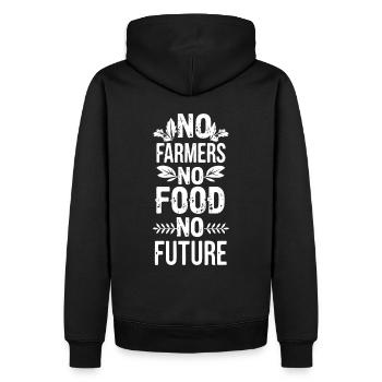 Pas d’agriculteurs, pas de nourriture, pas d’avenir, d’agriculteur, d’agriculteur - Sweat à capuche Premium bio Homme - noir - Dos - Nico (187cm)