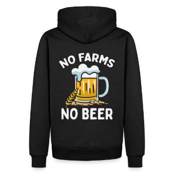 Pas de fermes Pas de producteurs de bière Démo Protestation Agriculteur - Sweat à capuche Premium bio Homme - noir - Dos - Nico (187cm)