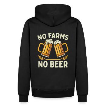 Pas de fermes Pas de producteurs de bière Démo Protestation Agriculteur - Sweat à capuche Premium bio Homme - noir - Dos - Nico (187cm)
