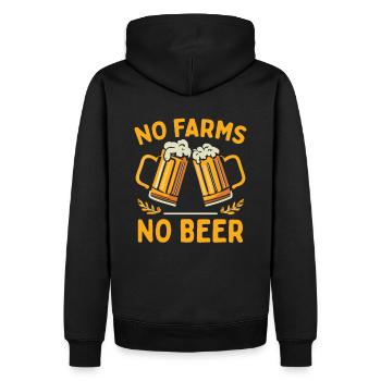 Pas de fermes Pas de producteurs de bière Démo Protestation Agriculteur - Sweat à capuche Premium bio Homme - noir - Dos - Nico (187cm)