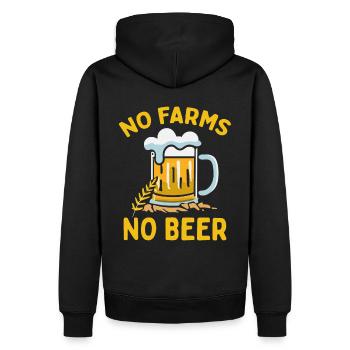 Pas de fermes Pas de producteurs de bière Démo Protestation Agriculteur - Sweat à capuche Premium bio Homme - noir - Dos - Nico (187cm)