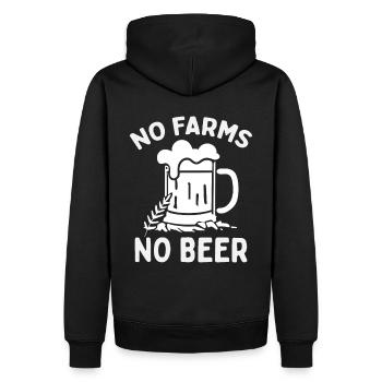 Manifestation de protestation des producteurs de bière No Farmers - Sweat à capuche Premium bio Homme - noir - Dos - Nico (187cm)
