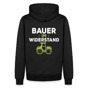 Bauer im Widerstand Landwirt Landwirtschaft Demo - Männer Premium Bio Hoodie - Schwarz - Hinten - Nico (187cm)