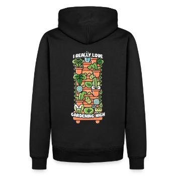 I Really Love Gardening High Vertical Garden Love - Männer Premium Bio Hoodie - Schwarz - Hinten - Nico (187cm)