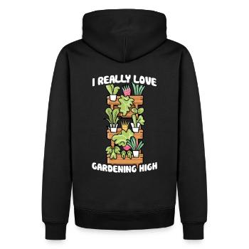 I Really Love Gardening High Vertical Garden Love - Männer Premium Bio Hoodie - Schwarz - Hinten - Nico (187cm)