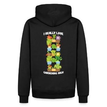 I Really Love Gardening High Vertical Garden Love - Männer Premium Bio Hoodie - Schwarz - Hinten - Nico (187cm)