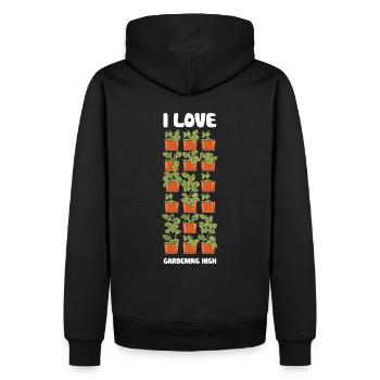 I Really Love Gardening High Vertical Garden Love - Männer Premium Bio Hoodie - Schwarz - Hinten - Nico (187cm)