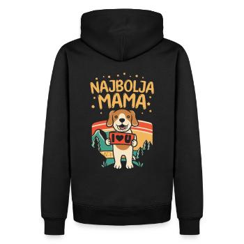 Najbolja maman I meilleur cadeau de fête des mères de maman - Sweat à capuche Premium bio Homme - noir - Dos - Nico (187cm)