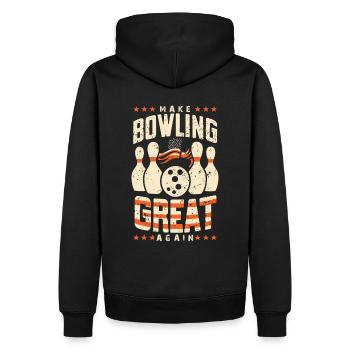 Make Bowling Great Again - Bowling Ball Pin - Sweat à capuche Premium bio Homme - noir - Dos - Nico (187cm)