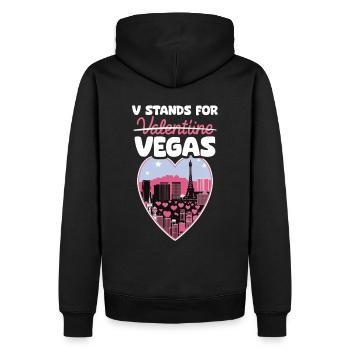 T-shirt Vegas au lieu de la Saint-Valentin – Sarcastic G - Sweat à capuche Premium bio Homme - noir - Dos - Nico (187cm)