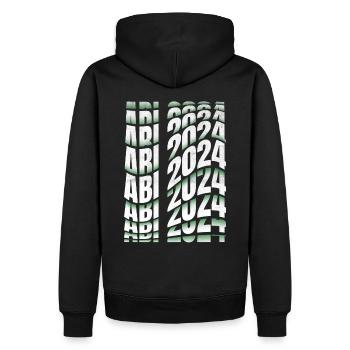 Abitur 2024 Abi Studium Abschlussklasse - Männer Premium Bio Hoodie - Schwarz - Hinten - Nico (187cm)