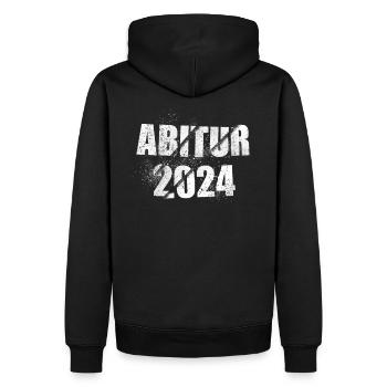 Abitur 2024 Abi Studium Abschlussklasse - Männer Premium Bio Hoodie - Schwarz - Hinten - Nico (187cm)