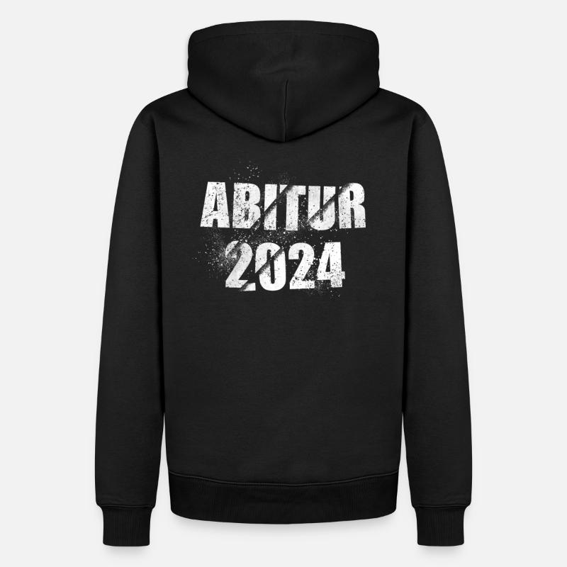 Abitur 2024 Abi Studium Abschlussklasse - Männer Premium Bio Hoodie - Schwarz