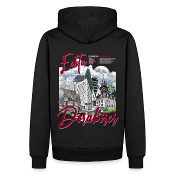Echta Dorabirer Ländle Vorarlberger Österreich - Männer Premium Bio Hoodie - Schwarz - Hinten - Nico (187cm)