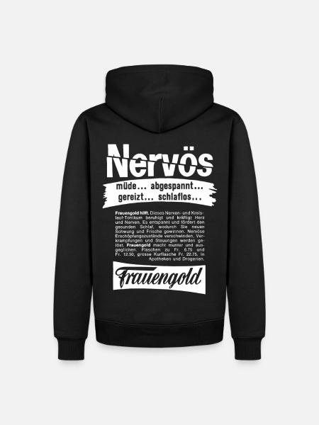 Frauengold - hell - Männer Premium Bio Hoodie - Schwarz
