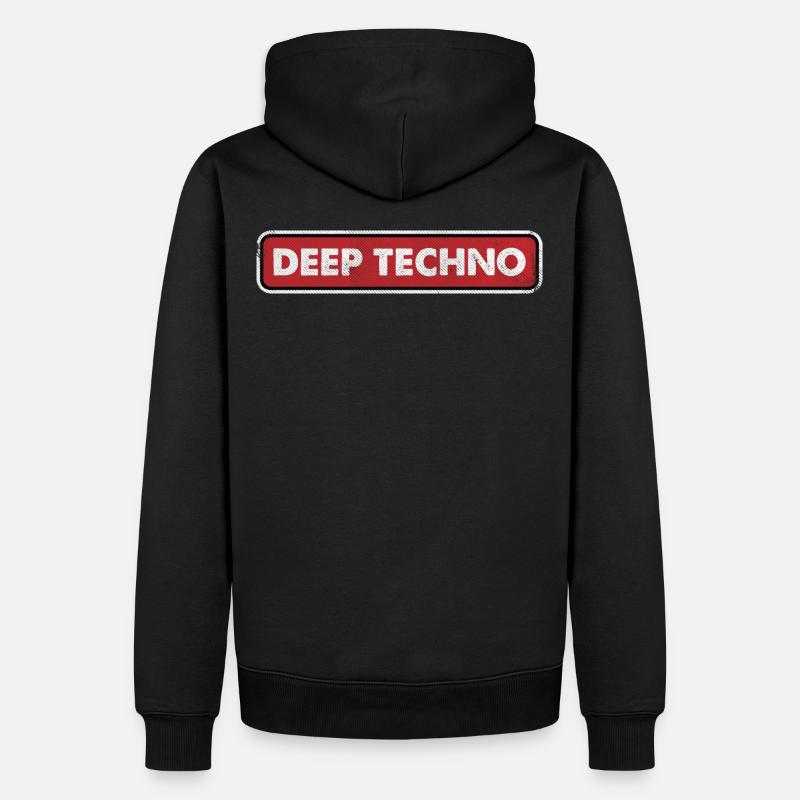 Techno profonde - Sweat à capuche Premium bio Homme - noir
