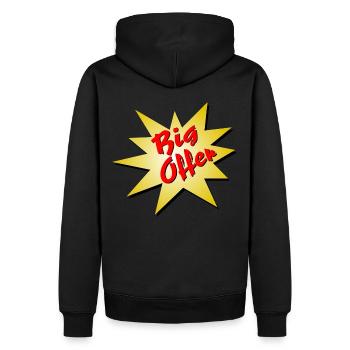 Offer / Angebot / Big Offer - Männer Premium Bio Hoodie - Schwarz - Hinten - Nico (187cm)