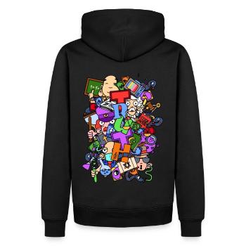 TRUTH par Juliooz - Sweat à capuche Premium bio Homme - noir - Dos - Nico (187cm)